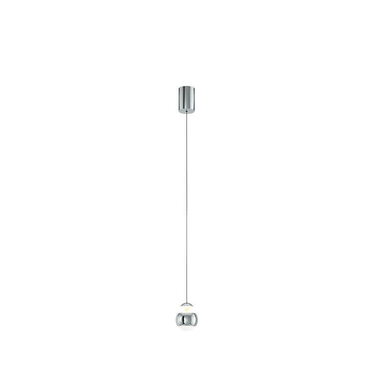 Modern Minimalist Liftable Orb Acrylic Iron LED Pendant Light For Living Room