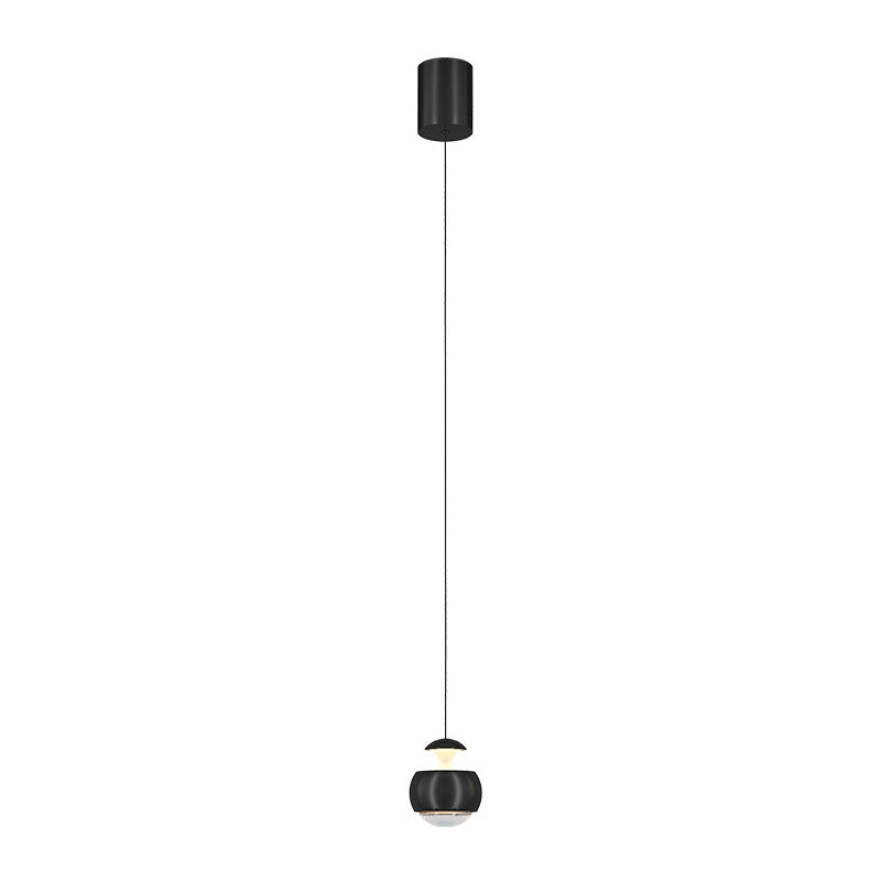 Modern Minimalist Liftable Orb Acrylic Iron LED Pendant Light For Living Room