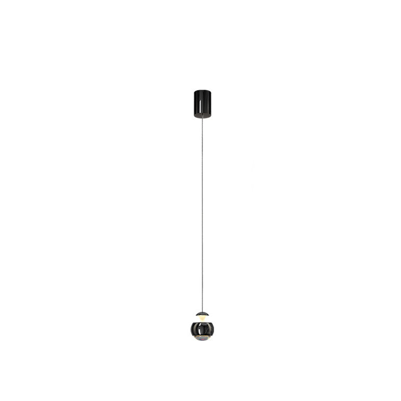 Modern Minimalist Liftable Orb Acrylic Iron LED Pendant Light For Living Room