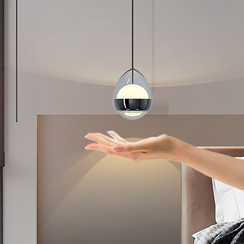 Modern Minimalist Liftable Orb Acrylic Iron LED Pendant Light For Living Room