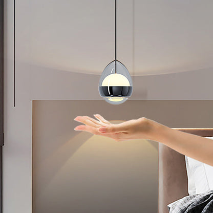 Modern Minimalist Liftable Orb Acrylic Iron LED Pendant Light For Living Room