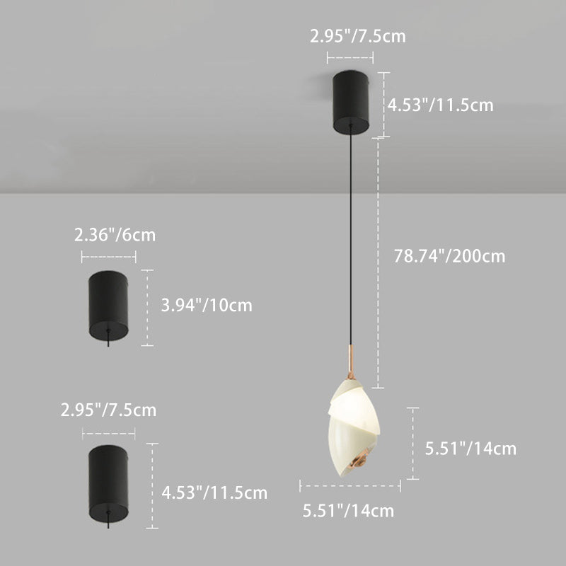 Modern Minimalist Liftable Lily Round Acrylic Aluminum LED Pendant Light For Living Room