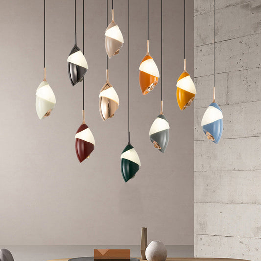 Modern Minimalist Liftable Lily Round Acrylic Aluminum LED Pendant Light For Living Room