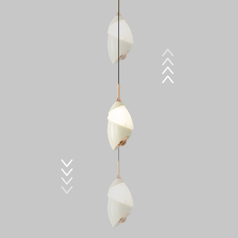 Modern Minimalist Liftable Lily Round Acrylic Aluminum LED Pendant Light For Living Room