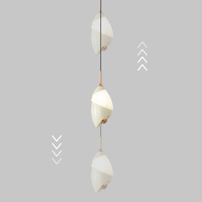 Modern Minimalist Liftable Lily Round Acrylic Aluminum LED Pendant Light For Living Room