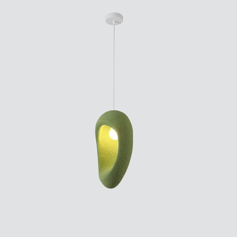 Contemporary Creative Oval Hollow Resin Iron 1-Light Pendant Light For Bedroom