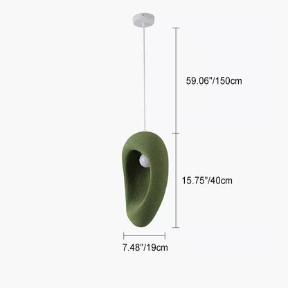 Contemporary Creative Oval Hollow Resin Iron 1-Light Pendant Light For Bedroom