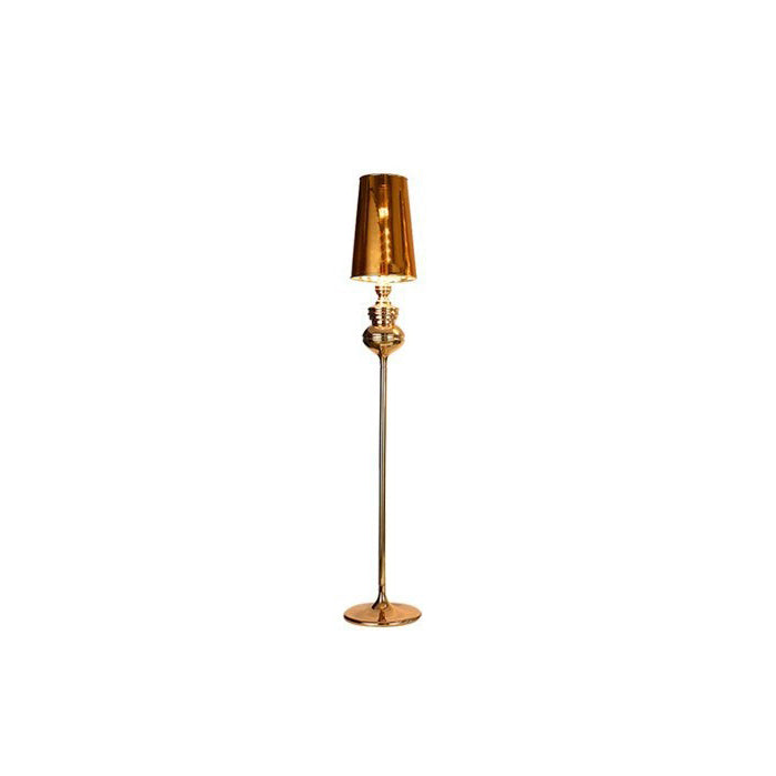 Contemporary Scandinavian Round Gourd Fabric PVC Iron 1-Light Standing Floor Lamp For Bedroom