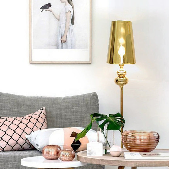 Contemporary Scandinavian Round Gourd Fabric PVC Iron 1-Light Standing Floor Lamp For Bedroom