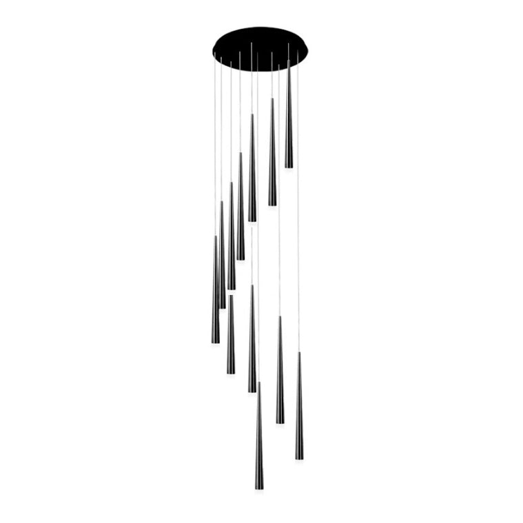 Modern Minimalist Round Branch Acrylic Iron LED Chandeliers For Living Room