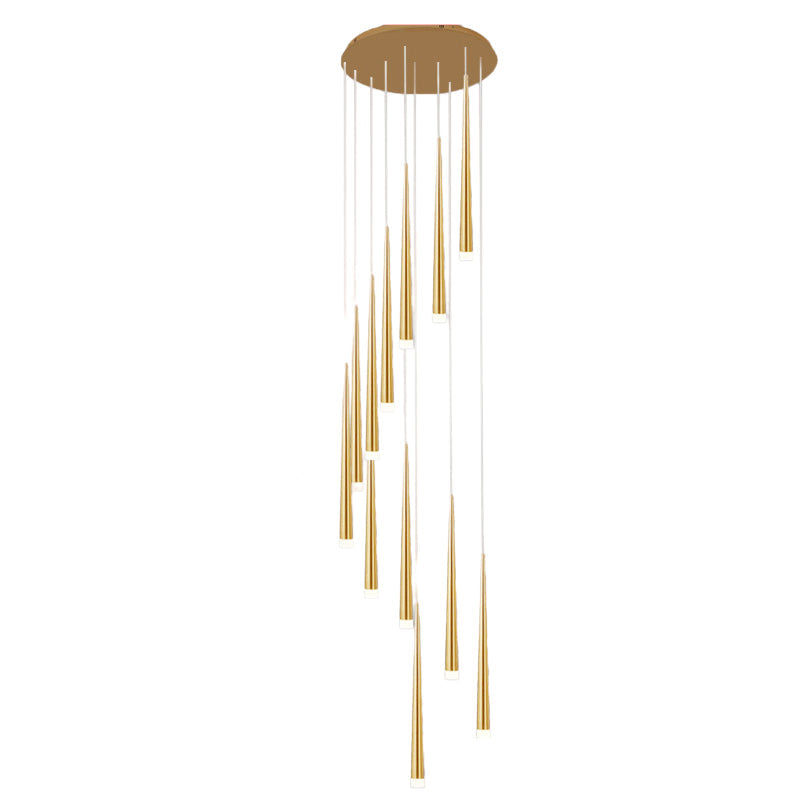 Modern Minimalist Round Branch Acrylic Iron LED Chandeliers For Living Room