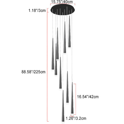 Modern Minimalist Round Branch Acrylic Iron LED Chandeliers For Living Room