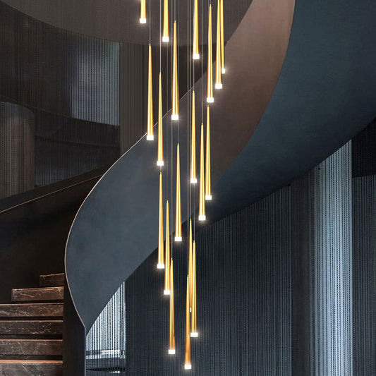 ثريات LED دائرية مصنوعة من الحديد الأكريليك بتصميم عصري بسيط لغرفة المعيشة 