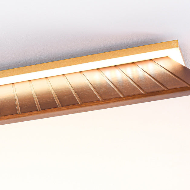 伝統的な中国風屋根のスクエア型アクリル無垢材金具 LEDフラッシュマウント天井照明 寝室用