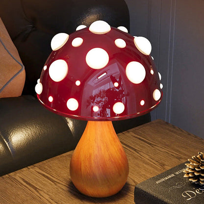 Modern Minimalist Mushroom PC Iron 1-Light Table Lamp For Living Room