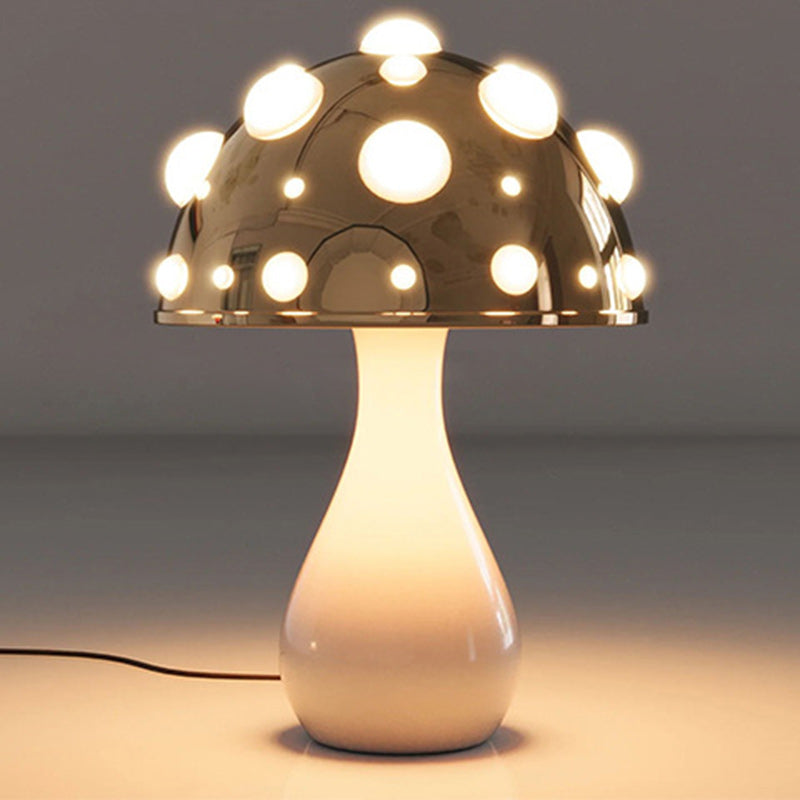 Modern Minimalist Mushroom PC Iron 1-Light Table Lamp For Living Room