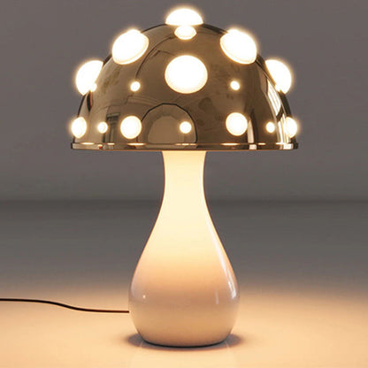 Modern Minimalist Mushroom PC Iron 1-Light Table Lamp For Living Room