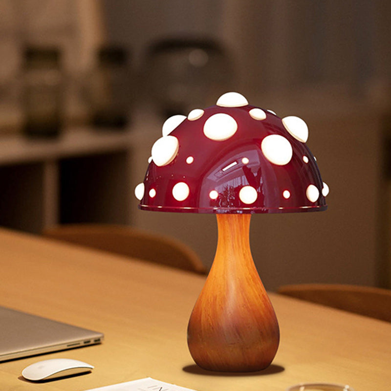 Modern Minimalist Mushroom PC Iron 1-Light Table Lamp For Living Room