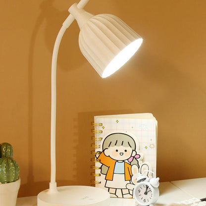 Modern Minimalist Round Pleated ABS LED Table Lamp For Living Room