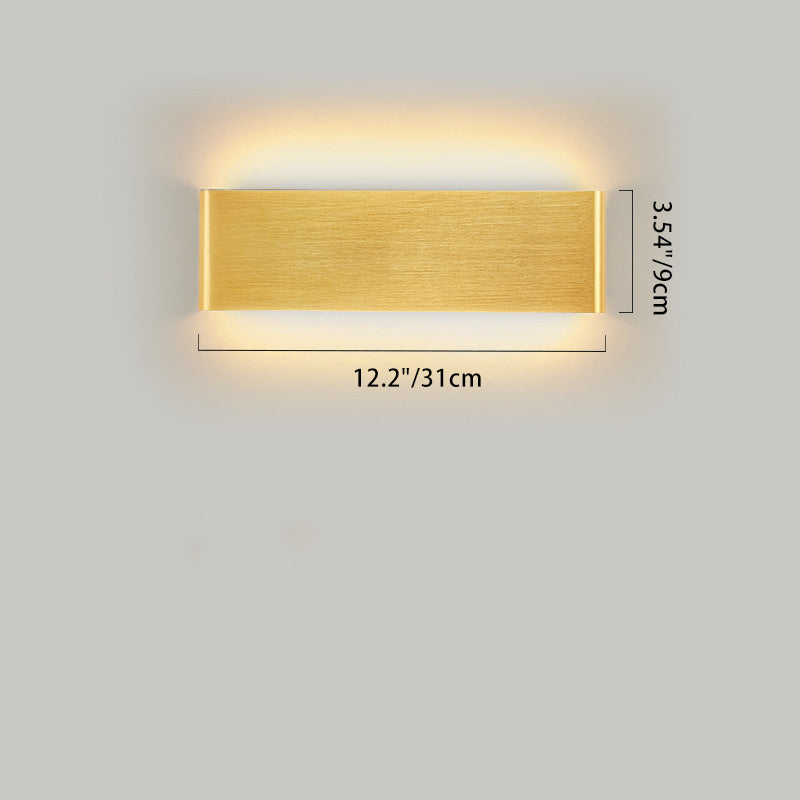 مصباح حائط LED مستطيل الشكل مصنوع من الأكريليك والألومنيوم بتصميم عصري بسيط لغرفة المعيشة 