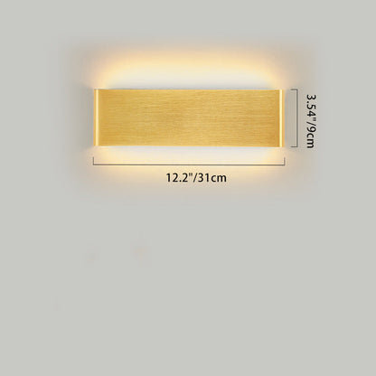 مصباح حائط LED مستطيل الشكل مصنوع من الأكريليك والألومنيوم بتصميم عصري بسيط لغرفة المعيشة 