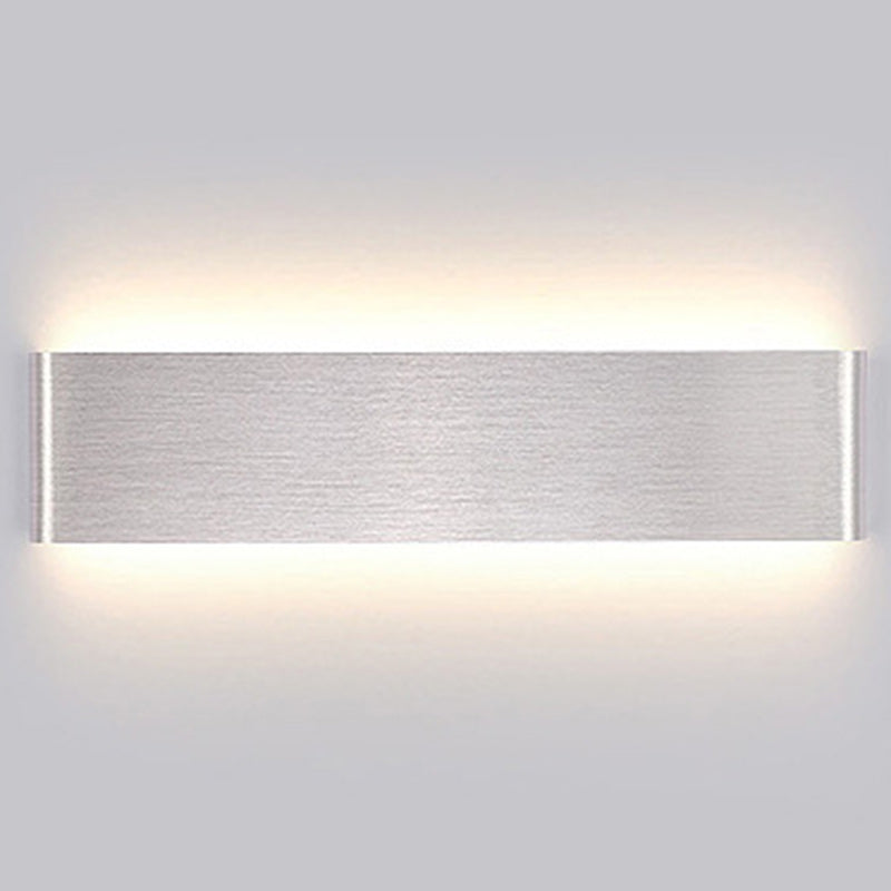 مصباح حائط LED مستطيل الشكل مصنوع من الأكريليك والألومنيوم بتصميم عصري بسيط لغرفة المعيشة 