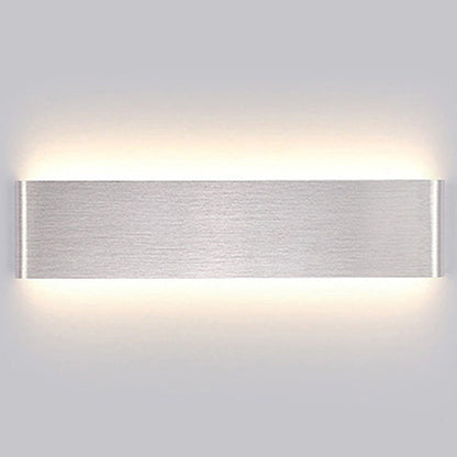 مصباح حائط LED مستطيل الشكل مصنوع من الأكريليك والألومنيوم بتصميم عصري بسيط لغرفة المعيشة 