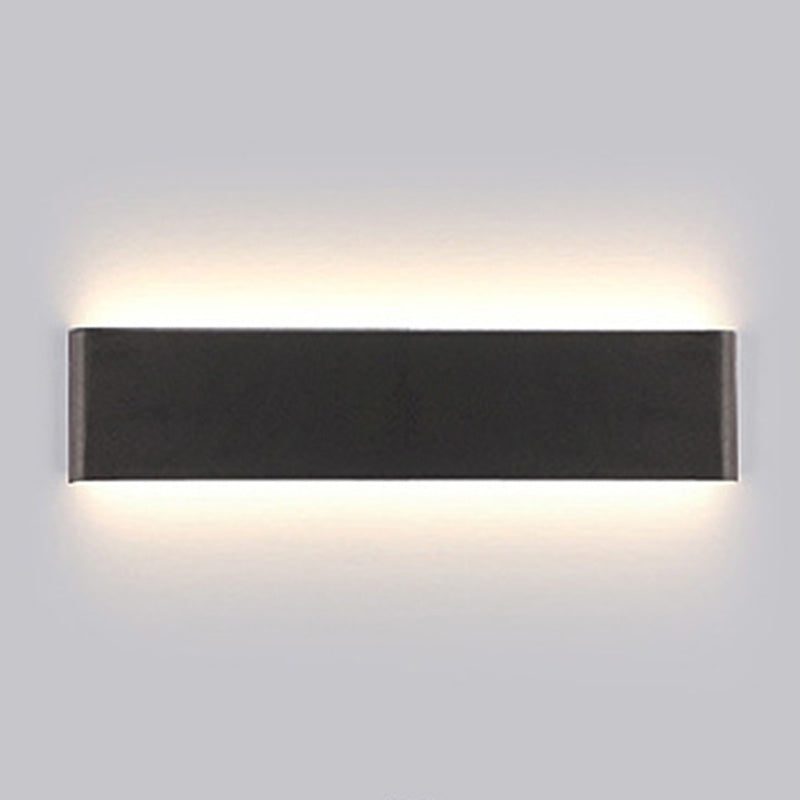 مصباح حائط LED مستطيل الشكل مصنوع من الأكريليك والألومنيوم بتصميم عصري بسيط لغرفة المعيشة 