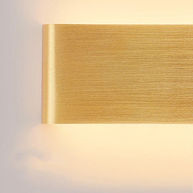مصباح حائط LED مستطيل الشكل مصنوع من الأكريليك والألومنيوم بتصميم عصري بسيط لغرفة المعيشة 