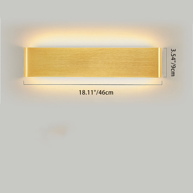 مصباح حائط LED مستطيل الشكل مصنوع من الأكريليك والألومنيوم بتصميم عصري بسيط لغرفة المعيشة 