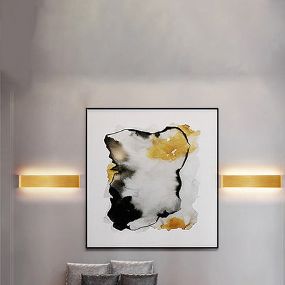مصباح حائط LED مستطيل الشكل مصنوع من الأكريليك والألومنيوم بتصميم عصري بسيط لغرفة المعيشة 