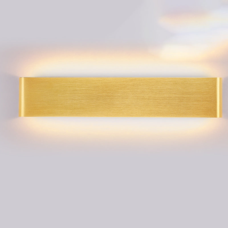 مصباح حائط LED مستطيل الشكل مصنوع من الأكريليك والألومنيوم بتصميم عصري بسيط لغرفة المعيشة 
