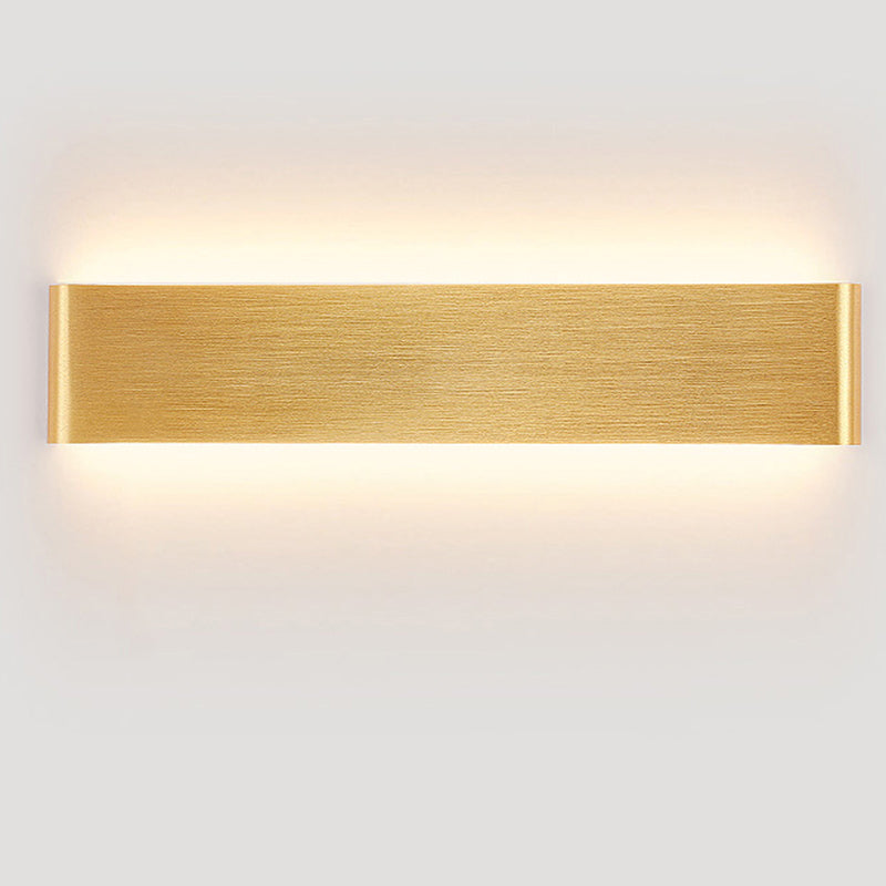 مصباح حائط LED مستطيل الشكل مصنوع من الأكريليك والألومنيوم بتصميم عصري بسيط لغرفة المعيشة 