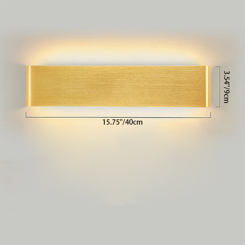 مصباح حائط LED مستطيل الشكل مصنوع من الأكريليك والألومنيوم بتصميم عصري بسيط لغرفة المعيشة 