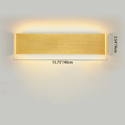 مصباح حائط LED مستطيل الشكل مصنوع من الأكريليك والألومنيوم بتصميم عصري بسيط لغرفة المعيشة 