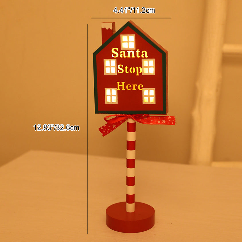 Modern Art Deco Round Octagon Rectangle Crown Christmas Hat House Metal Wood LED Table Lamp For Bedroom