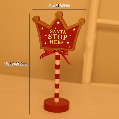 Modern Art Deco Round Octagon Rectangle Crown Christmas Hat House Metal Wood LED Table Lamp For Bedroom