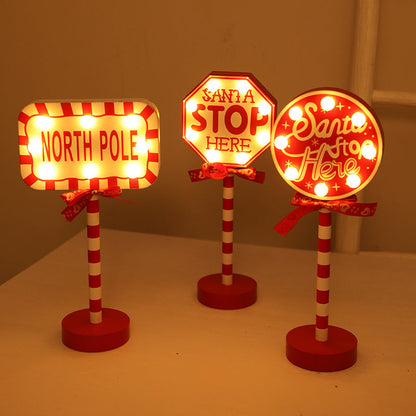 Modern Art Deco Round Octagon Rectangle Crown Christmas Hat House Metal Wood LED Table Lamp For Bedroom