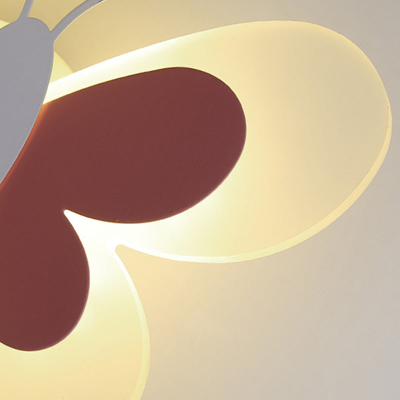 مصباح حائط LED مصنوع من الحديد الأكريليكي على شكل فراشة بتصميم آرت ديكو عصري لغرفة النوم 