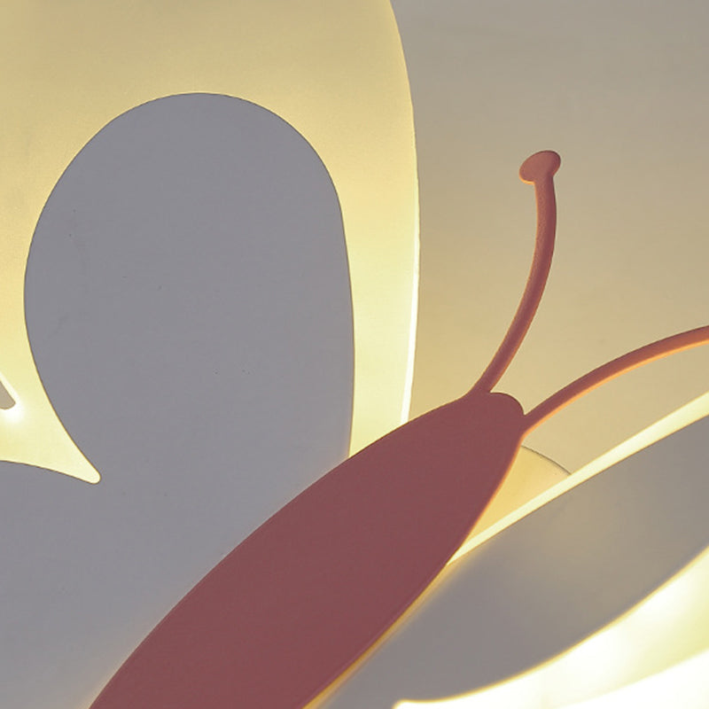 مصباح حائط LED مصنوع من الحديد الأكريليكي على شكل فراشة بتصميم آرت ديكو عصري لغرفة النوم 