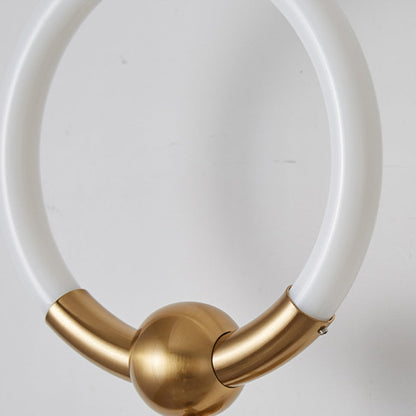Modern Luxury Round Bar Acrylic Iron LED Wall Sconce Lamp For Living Room