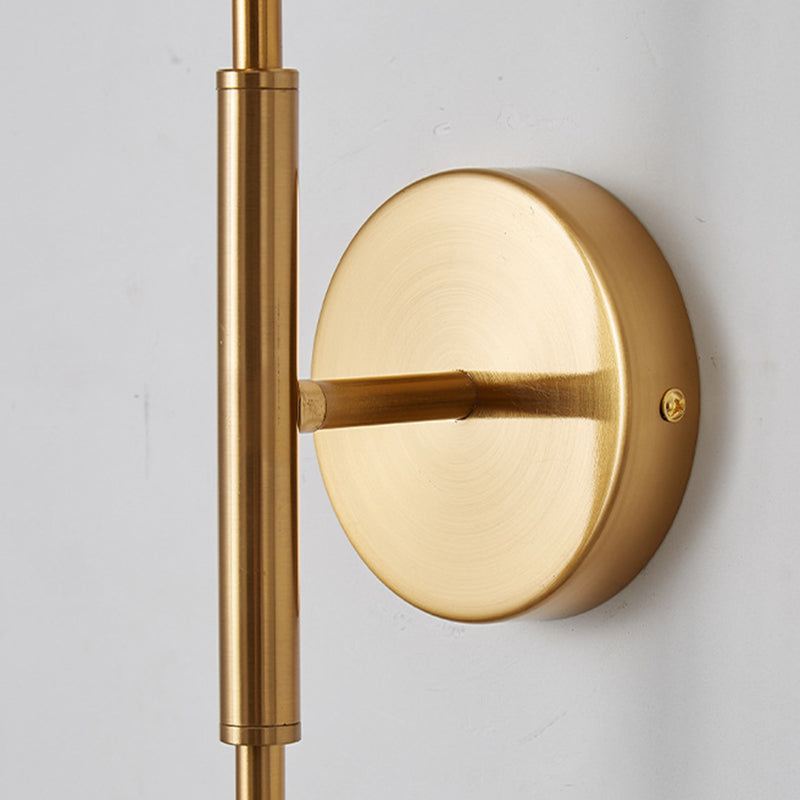 Modern Luxury Round Bar Acrylic Iron LED Wall Sconce Lamp For Living Room