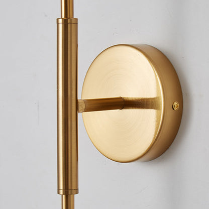 Modern Luxury Round Bar Acrylic Iron LED Wall Sconce Lamp For Living Room