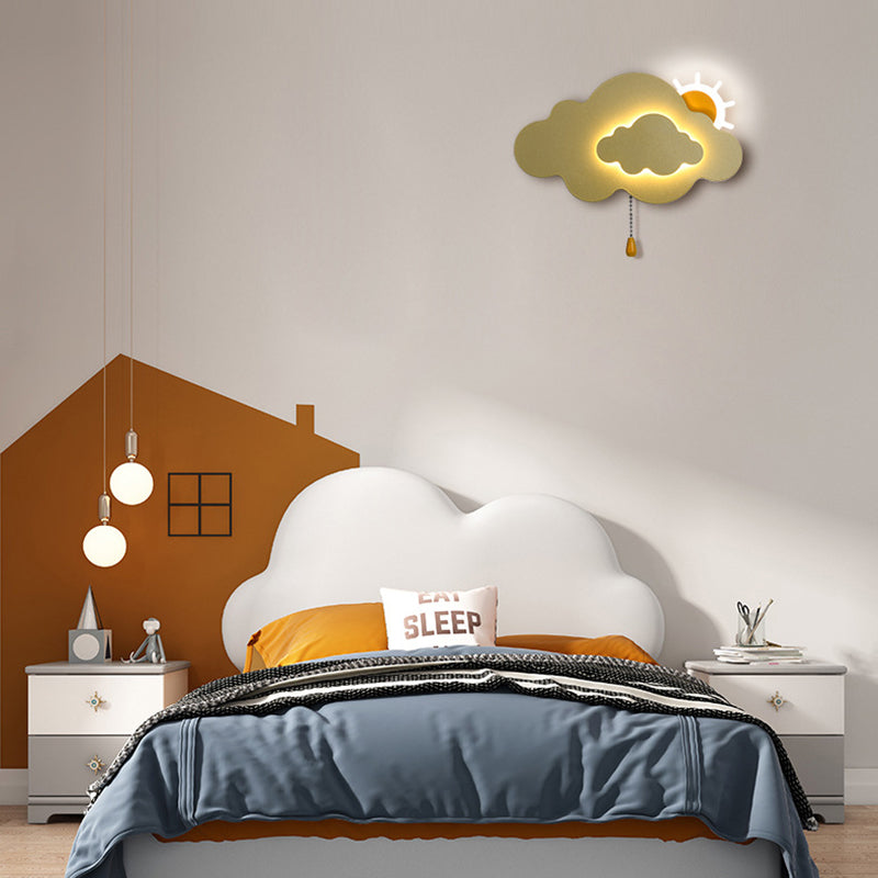 مصباح حائط LED من الحديد الأكريليكي بسحاب سحابي عصري لغرفة المعيشة 