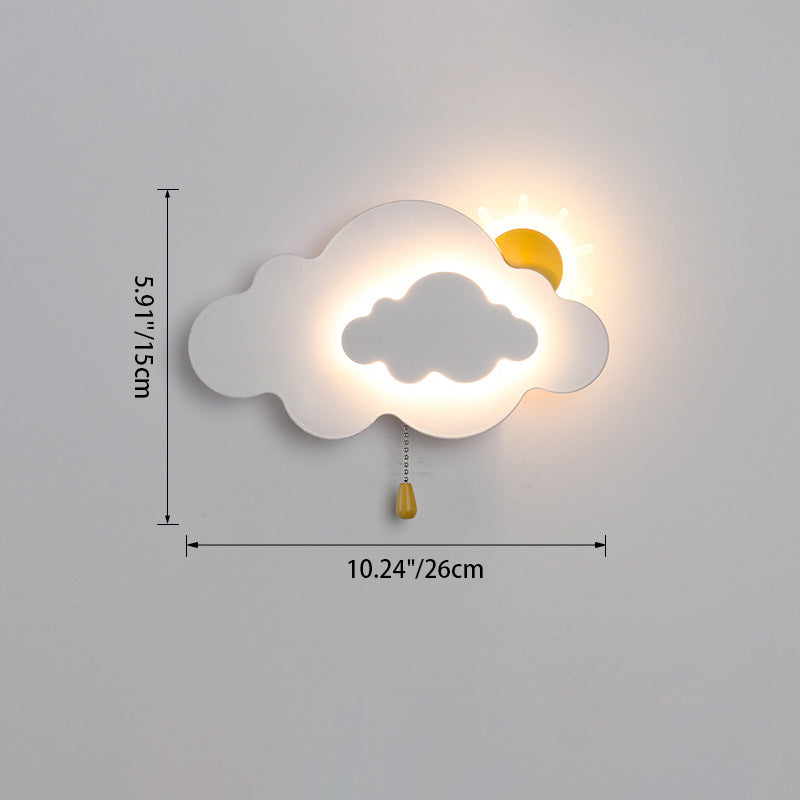 مصباح حائط LED من الحديد الأكريليكي بسحاب سحابي عصري لغرفة المعيشة 