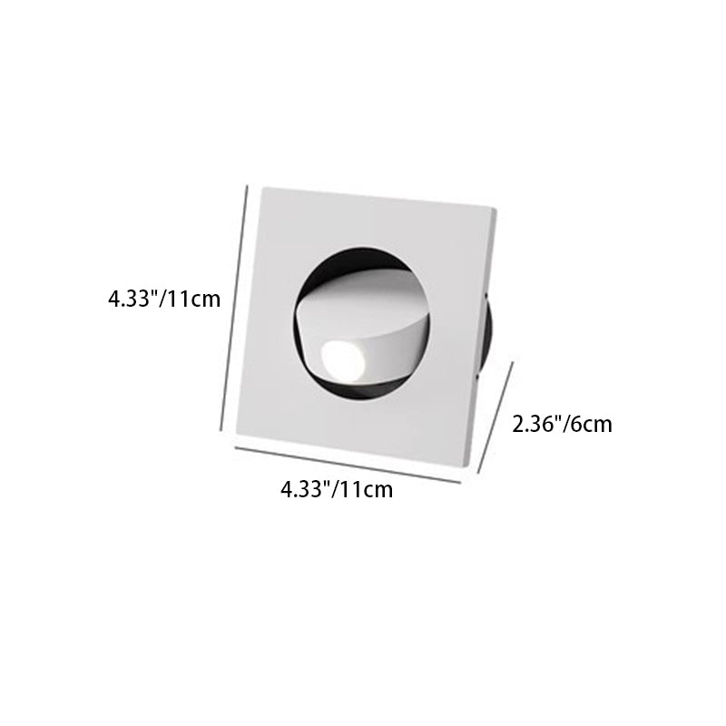 Modern Minimalist Round Square Aluminum LED Wall Sconce Lamp For Living Room