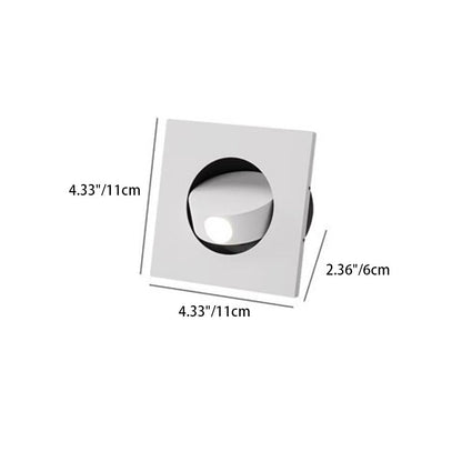 Modern Minimalist Round Square Aluminum LED Wall Sconce Lamp For Living Room