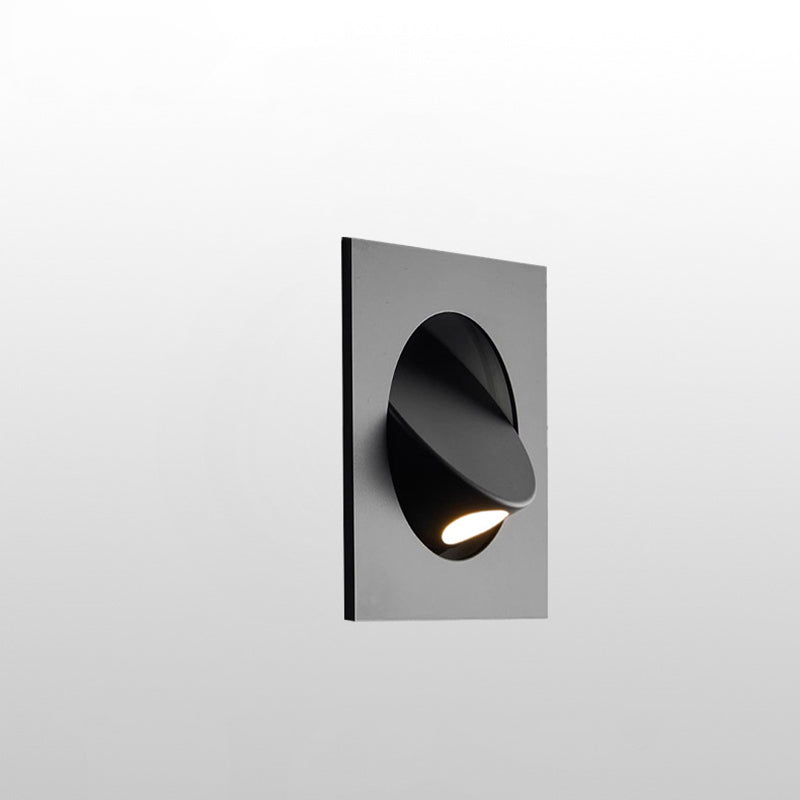 Modern Minimalist Round Square Aluminum LED Wall Sconce Lamp For Living Room