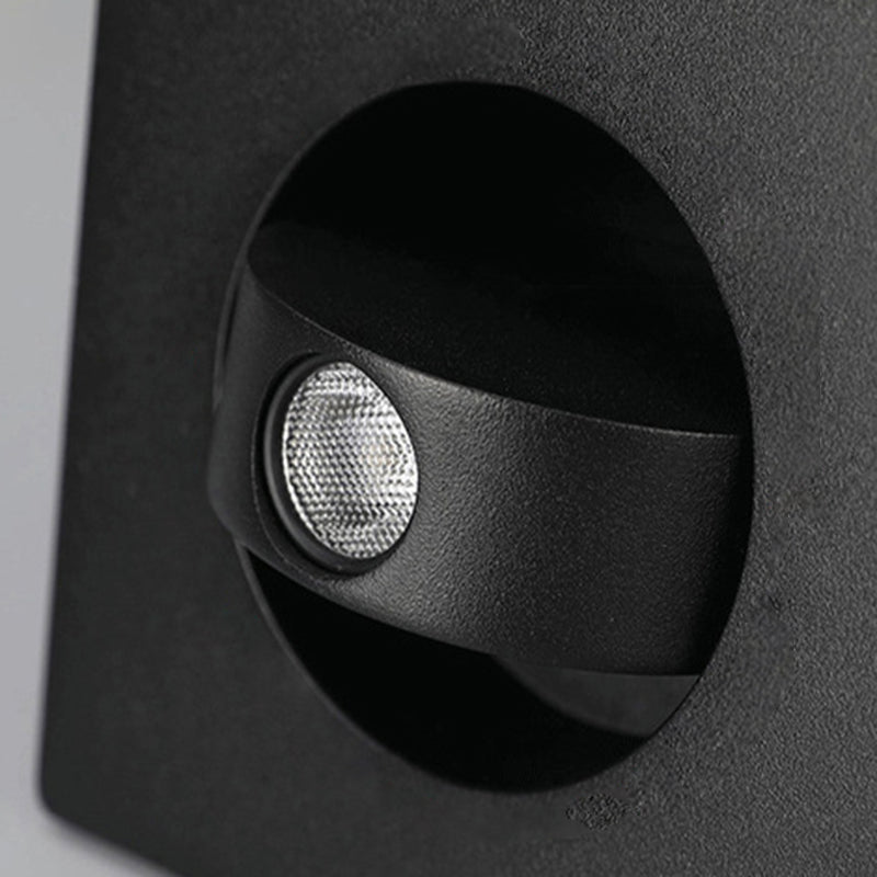 Modern Minimalist Round Square Aluminum LED Wall Sconce Lamp For Living Room