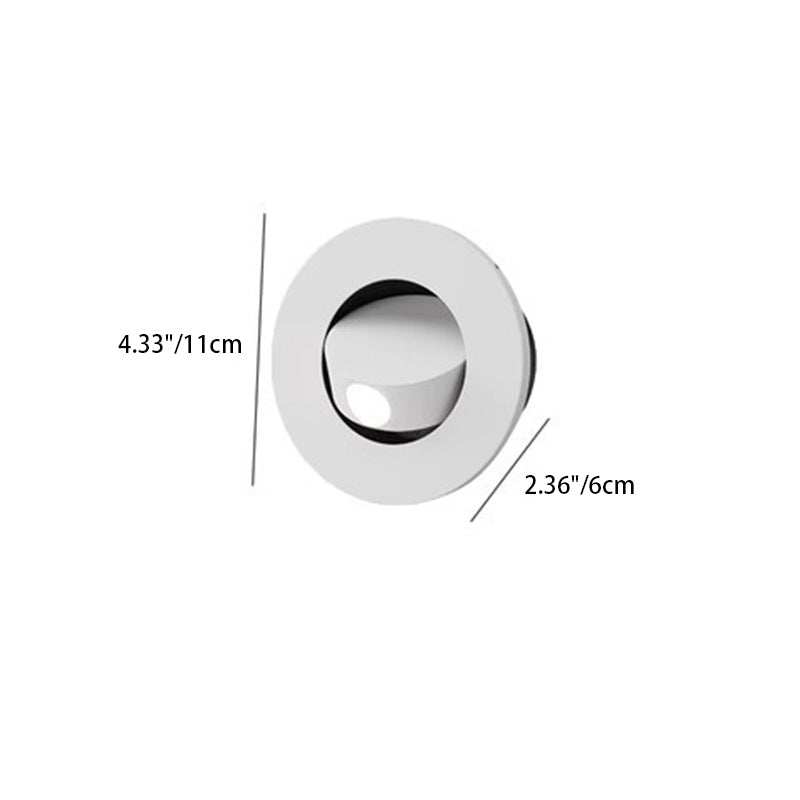 Modern Minimalist Round Square Aluminum LED Wall Sconce Lamp For Living Room